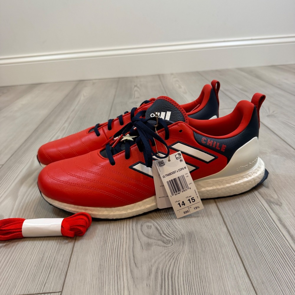 NEW Adidas Ultraboost x Copa World Cup Chile Red Navy GW7270 Mens 14 Womens 15